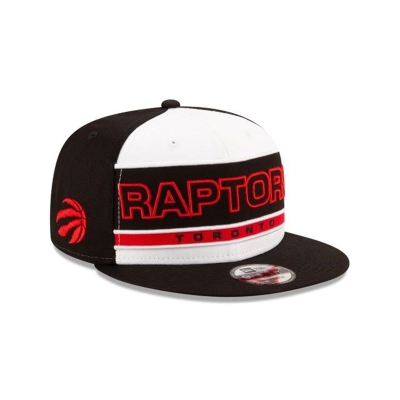 Black Toronto Raptors Hat - New Era NBA Stripe 9FIFTY Snapback Caps USA1627549